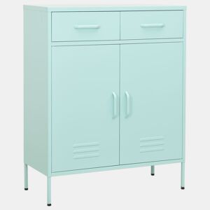 vidaXL Armário de arrumação aço 80x35x101,5 cm verde-hortelã