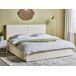 Beliani Cama con almacenaje Bouclé MOISSAC 197x224 Beliani Cama con almacenaje Bouclé MOISSAC 197x224 Crema