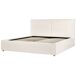 Beliani Cama con almacenaje Bouclé MOISSAC 197x224 Beliani Cama con almacenaje Bouclé MOISSAC 197x224 Crema
