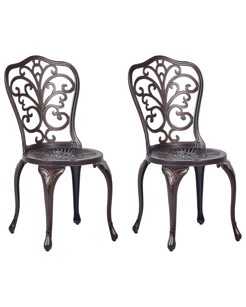 Beliani Silla de jardín TRIORA Marrón