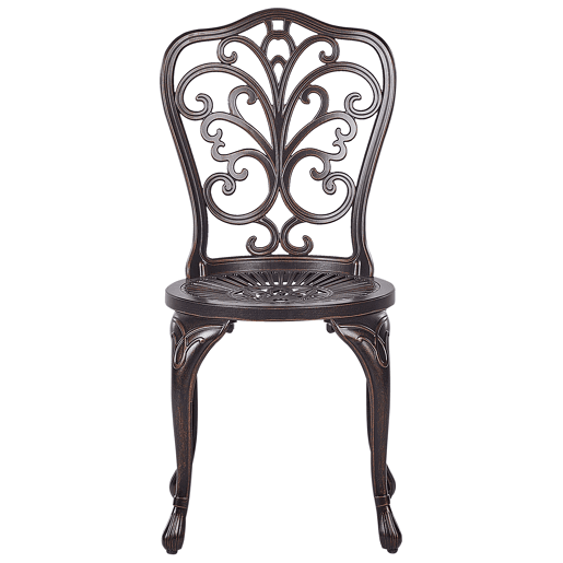 Conjunto de 2 cadeiras de jardim TRIORA Metal Castanho