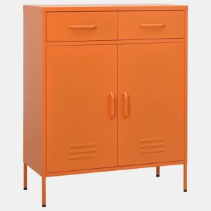 vidaXL Armário de arrumação aço 80x35x101,5 cm laranja