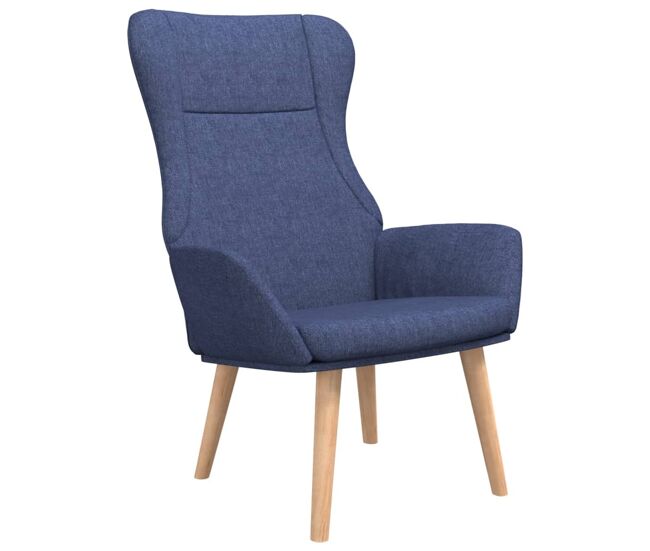 Vidaxl sillón de relax de tela azul