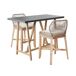 Beliani Conjunto de balcón TALAMONE Beliani Conjunto de balcón TALAMONE Gris/ Madera