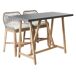 Beliani Conjunto de balcón TALAMONE Beliani Conjunto de balcón TALAMONE Gris/ Madera