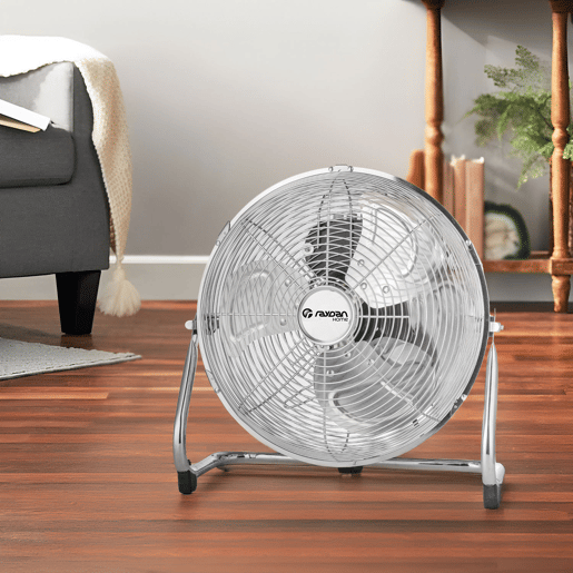 Ventilador de Chão 12 32cm 50W 3 Velocidades Circulador Prata Raydan Home