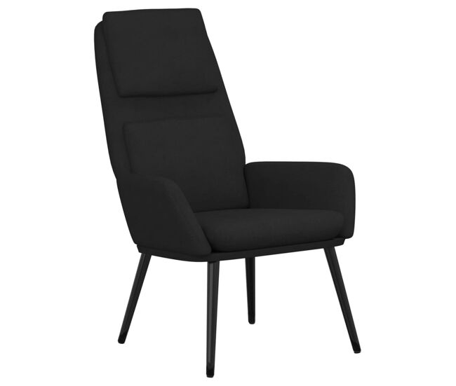 Vidaxl sillón de relax de tela negro