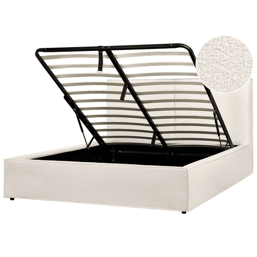 Beliani Cama baú Bouclé MOISSAC