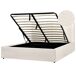 Beliani Cama con almacenaje Bouclé MOISSAC 177x224 Beliani Cama con almacenaje Bouclé MOISSAC 177x224 Crema