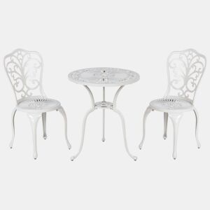 Conjunto de varanda TRIORADASCIO Metal Branco creme