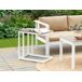 Beliani Mesa de jardín MESSINA 60x35 Beliani Mesa de jardín MESSINA 60x35 Blanco/ Madera