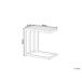 Beliani Mesa de jardín MESSINA 60x35 Beliani Mesa de jardín MESSINA 60x35 Blanco/ Madera