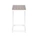 Beliani Mesa de jardín MESSINA 60x35 Beliani Mesa de jardín MESSINA 60x35 Blanco/ Madera