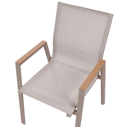 Conjunto de refeições de jardim 4 lugares TIANO Metal Cinzento