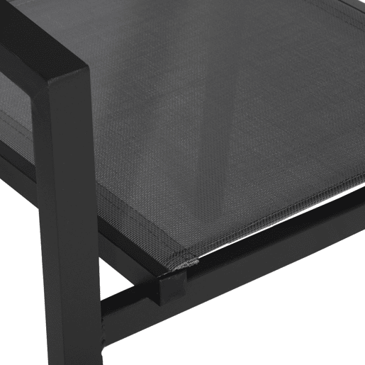 Juego de 10 sillas de aluminio antracita - textileno gris