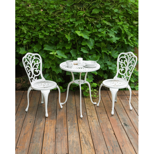 Conjunto de 2 cadeiras de jardim TRIORA Metal Branco creme