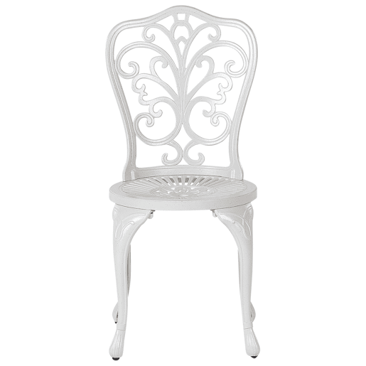 Conjunto de 2 cadeiras de jardim TRIORA Metal Branco creme