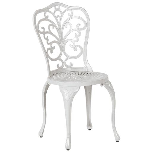Conjunto de 2 cadeiras de jardim TRIORA Metal Branco creme