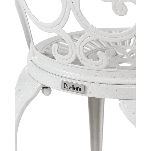 Conjunto de 2 cadeiras de jardim TRIORA Metal Branco creme