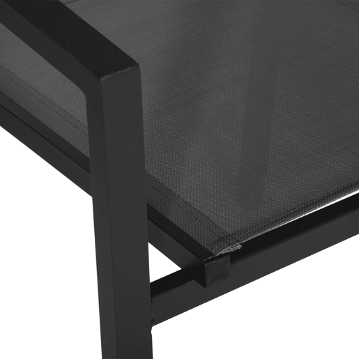 Juego de 6 sillas de aluminio antracita - textileno gris