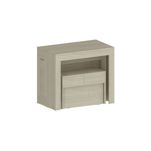 Conjunto de mesa e cadeiras com efeito madeira