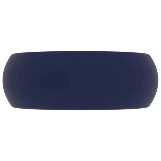 vidaXL Lavatório luxuoso redondo 40x15cm cerâmica azul-escuro mate vidaXL Lavatório luxuoso redondo 40x15cm cerâmica azul-escuro mate