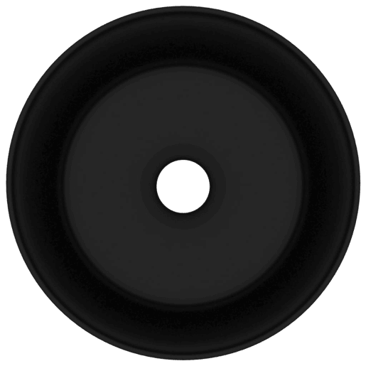 vidaXL Lavatório luxuoso redondo 40x15 cm cerâmica preto mate vidaXL Lavatório luxuoso redondo 40x15 cm cerâmica preto mate