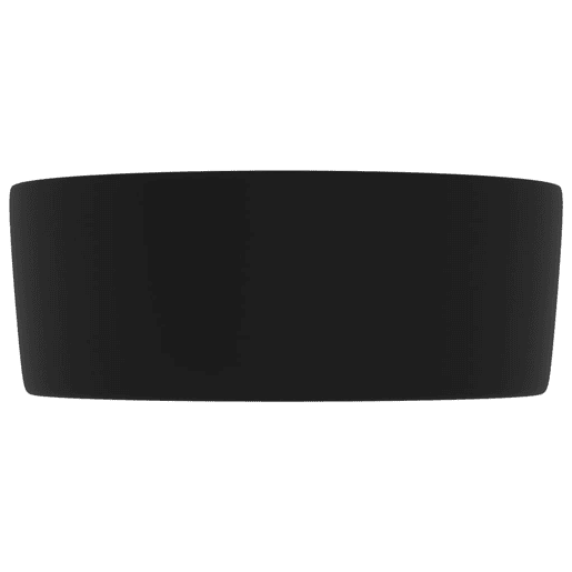 vidaXL Lavatório luxuoso redondo 40x15 cm cerâmica preto mate vidaXL Lavatório luxuoso redondo 40x15 cm cerâmica preto mate
