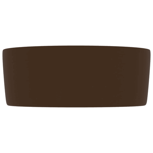 vidaXL Lavatório luxuoso redondo 40x15cm cerâmica castanho-escuro mate