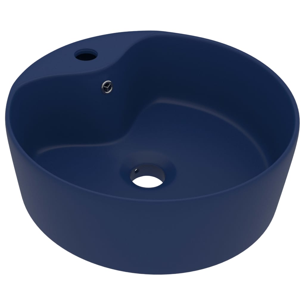 Lavabo lujoso con rebosadero cerámica Azul