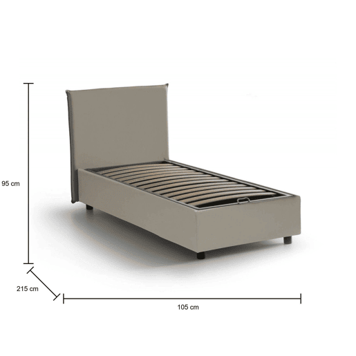 Cama de solteiro de tecido Cama de solteiro de tecido