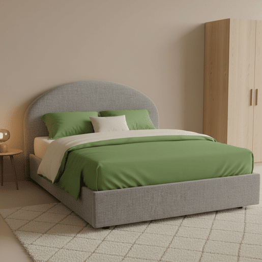 Cama quadrada e meia de tecido