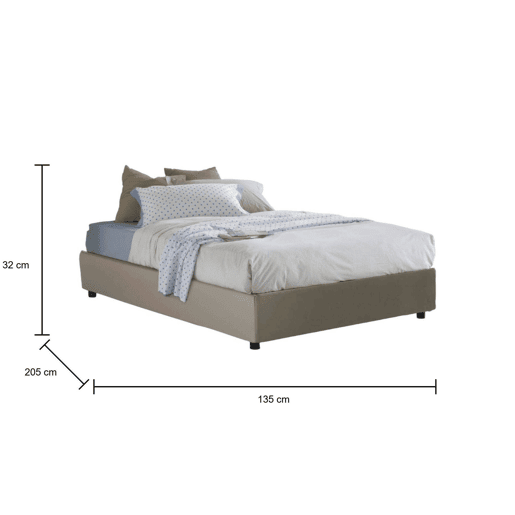 Cama quadrada e meia de tecido Cama quadrada e meia de tecido