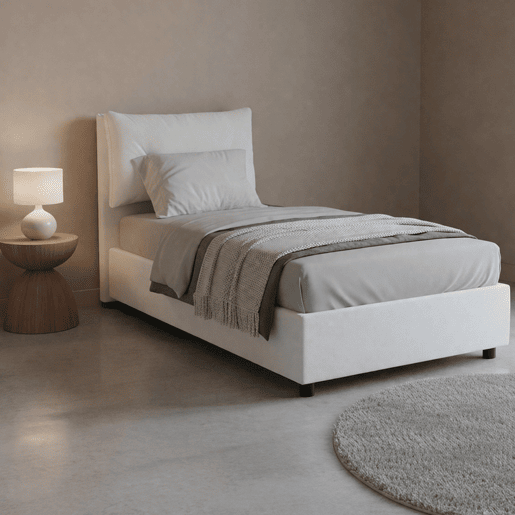 Cama de solteiro de tecido Cama de solteiro de tecido