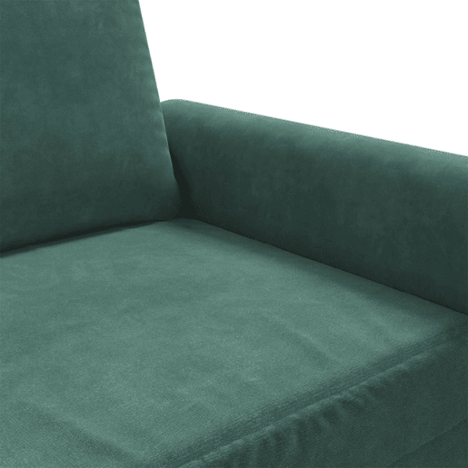 vidaXL Sofá de 3 lugares 180 cm veludo verde-escuro