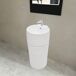 Lavabo redondo de cerámica Lavabo redondo de cerámica Blanco