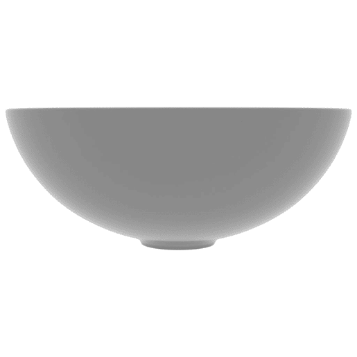 vidaXL Lavatório de casa banho redondo cerâmica cinzento-claro vidaXL Lavatório de casa banho redondo cerâmica cinzento-claro