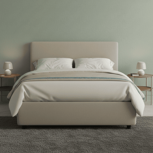 Cama quadrada e meia de tecido