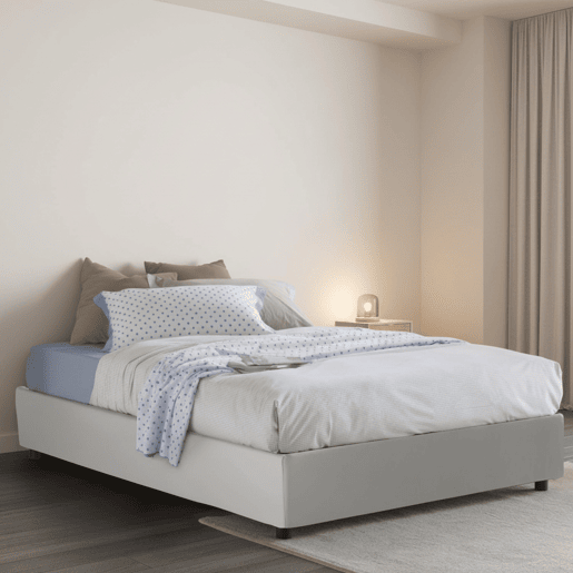Cama quadrada e meia de tecido