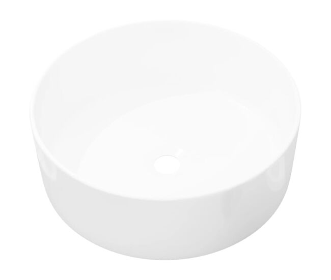 Vidaxl lavabo redondo de cerámica blanco 40x15 cm
