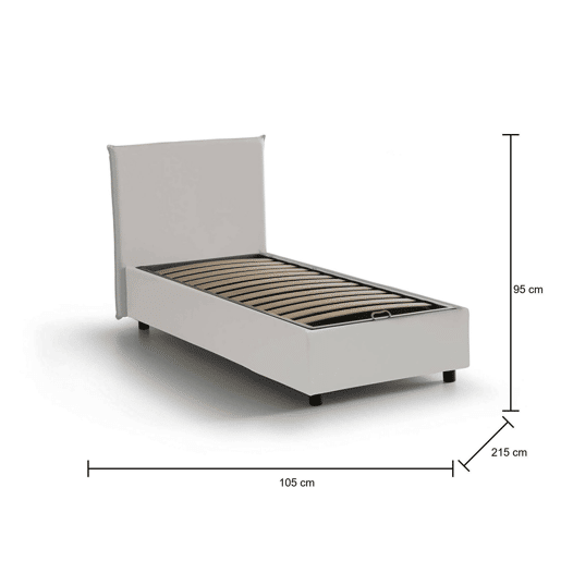 Cama de solteiro de tecido Cama de solteiro de tecido