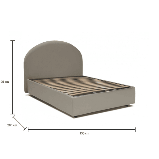 Cama quadrada e meia de tecido