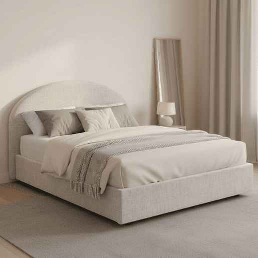 Cama quadrada e meia de tecido