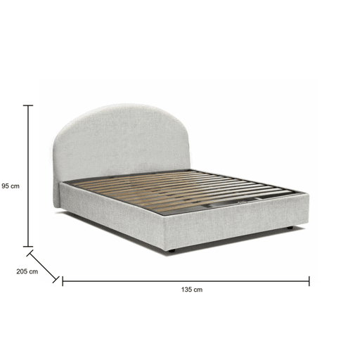 Cama quadrada e meia de tecido