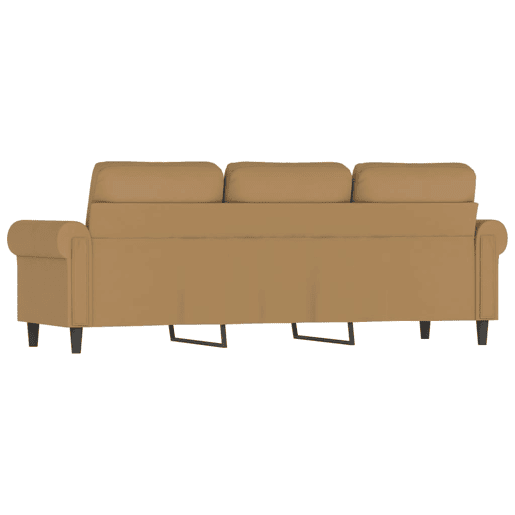 vidaXL Sofá de 3 lugares 180 cm veludo castanho vidaXL Sofá de 3 lugares 180 cm veludo castanho