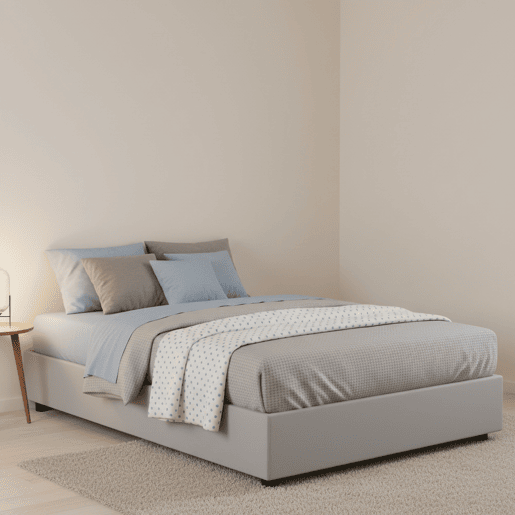 Cama quadrada e meia de tecido Cama quadrada e meia de tecido