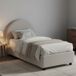 Cama de solteiro de tecido 95x205 Cama de solteiro de tecido 95x205 Blanco