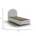Cama de solteiro de tecido 95x205 Cama de solteiro de tecido 95x205 Blanco