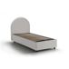 Cama de solteiro de tecido 95x205 Cama de solteiro de tecido 95x205 Blanco