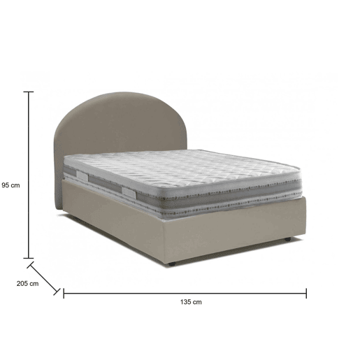 Cama quadrada e meia de tecido